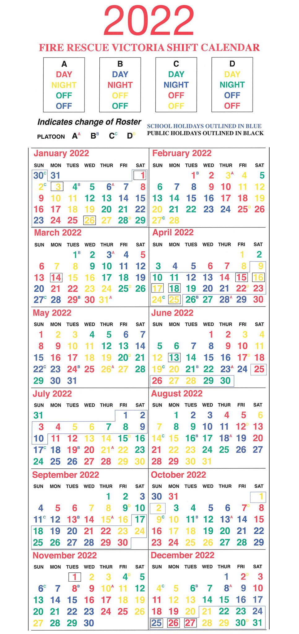 Ufu Shift Calendar 2025 